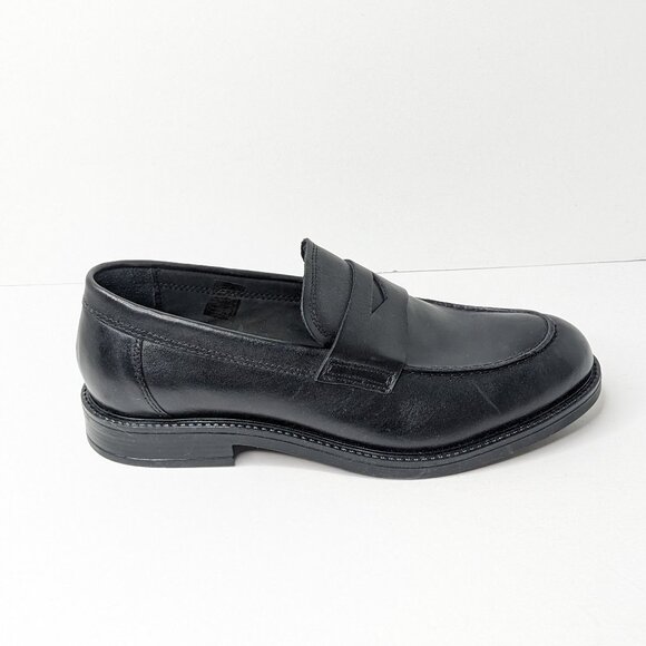 Parrotto Italian Loafers, Black Leather, Men\'s 8 M main image 5